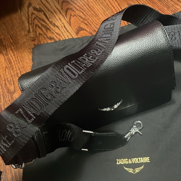 Black Leather Zadig Crossbody Bag - Picture 6 of 7